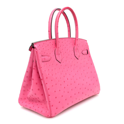 Hermes Ostrich Birkin 30 Fuchsia 3 of 10