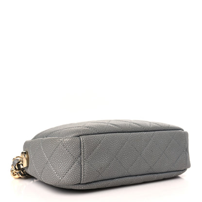 Chanel Caviar Quilted Coco Tassel Small Camera Case Grey 4 of 10