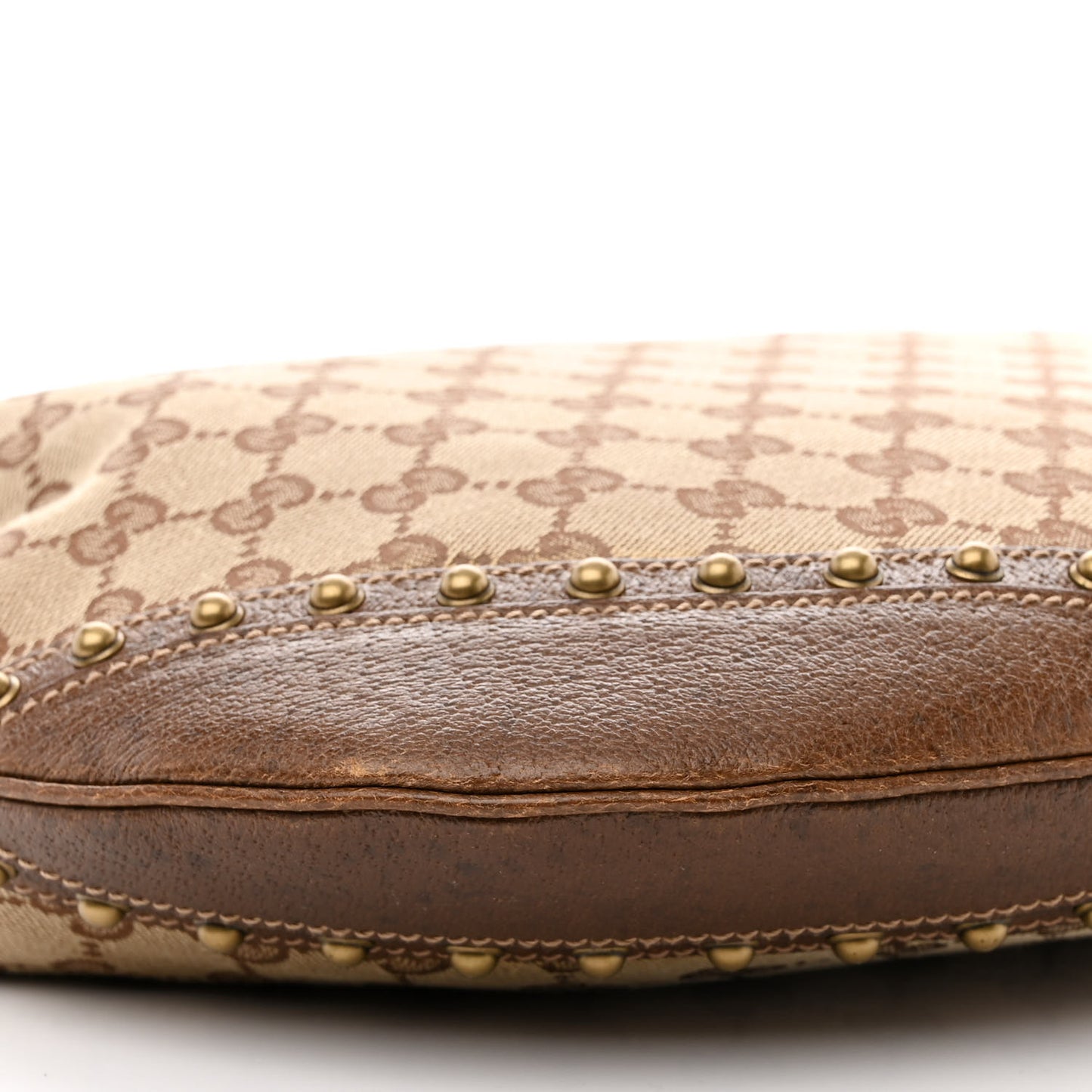 Monogram Pelham Studded Shoulder Bag Brown