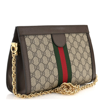 Gucci GG Supreme Monogram Web Small Ophidia Chain Shoulder Bag Brown 3 of 11