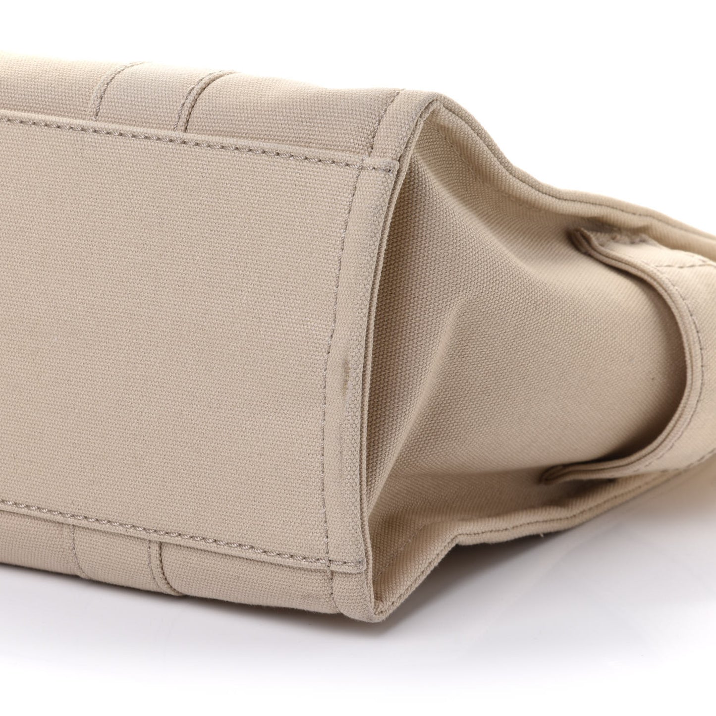 Cotton Canvas Medium The Traveler Tote Bag Beige
