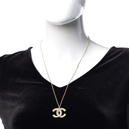 Chanel Pearl CC Pendant Necklace Gold 2 of 6