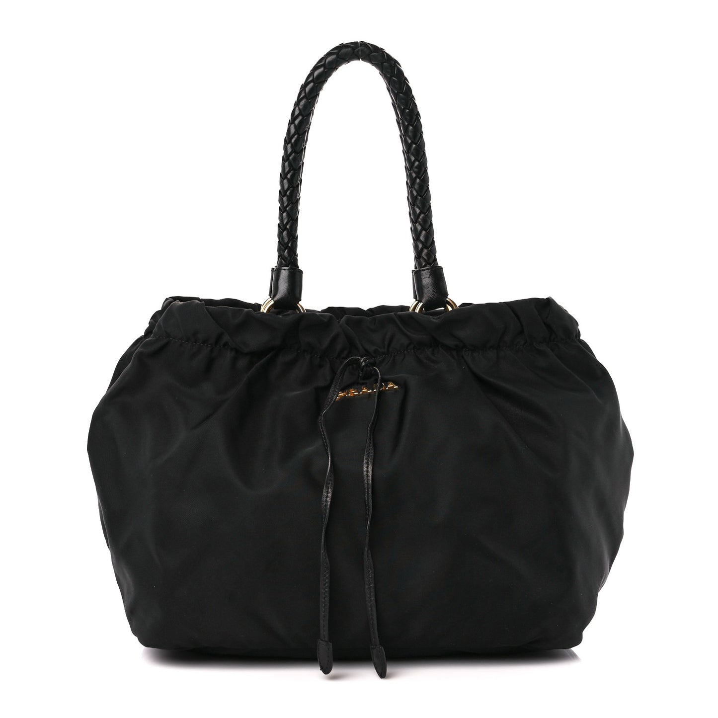 Tessuto Nylon Bow Shoulder Bag Black
