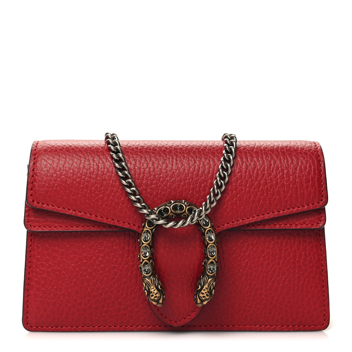 Calfskin Super Mini Dionysus Shoulder Bag Hibiscus Red