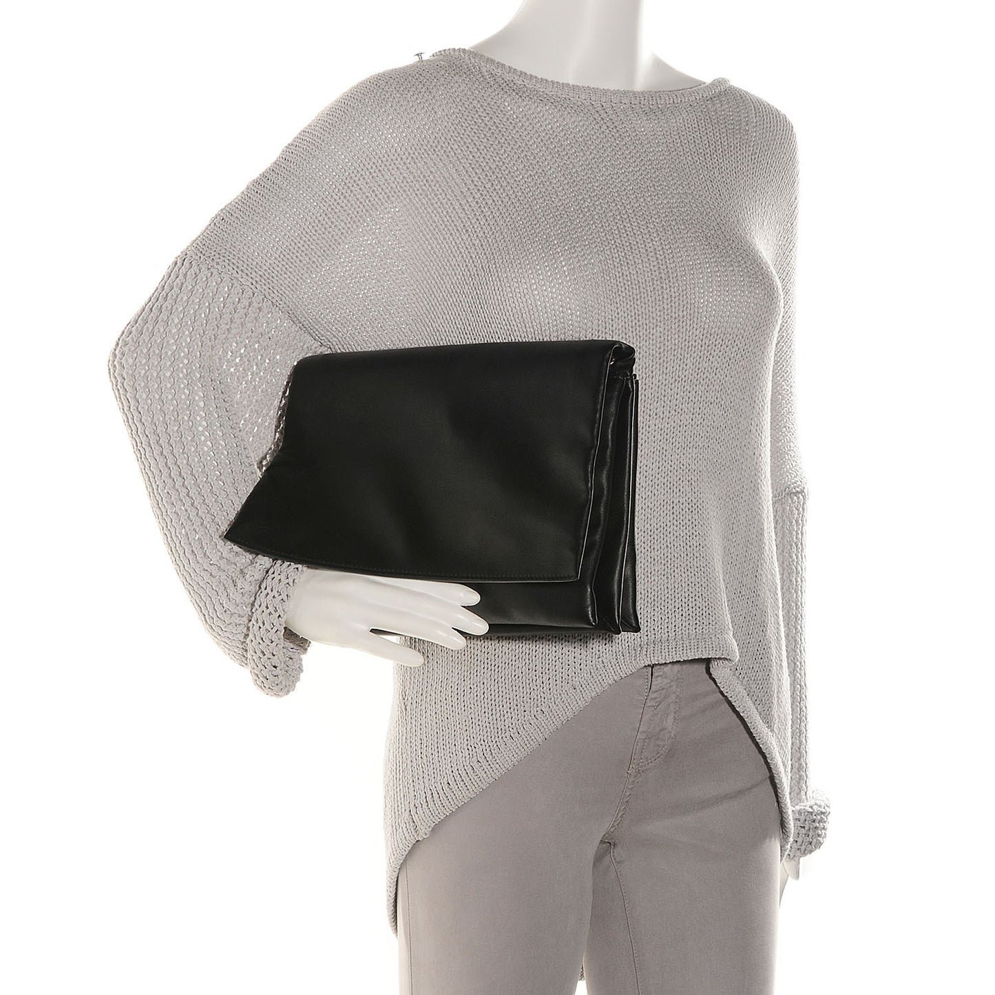 Lambskin Roll Clutch Black