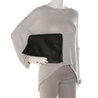 Celine Lambskin Roll Clutch Black 2 of 8
