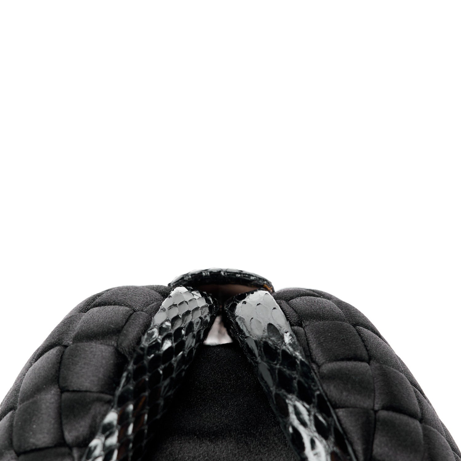 Bottega Veneta Satin Intreccio Impero Ayers Knot Clutch Black 12 of 12