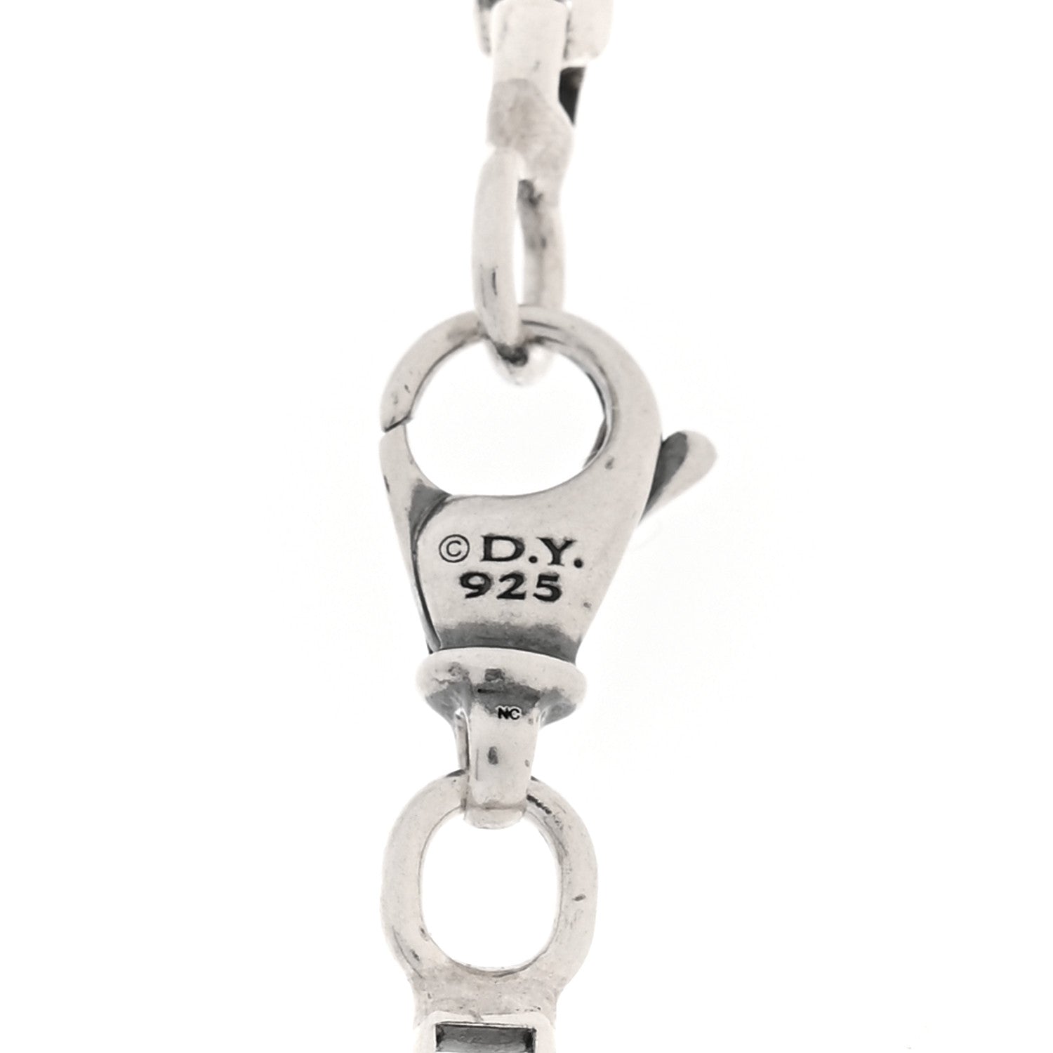 David Yurman Sterling Silver Black Diamond Black Onyx Shield Amulet Pendant Necklace 5 of 5