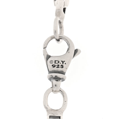David Yurman Sterling Silver Black Diamond Black Onyx Shield Amulet Pendant Necklace 5 of 5