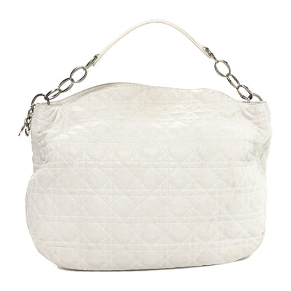 Christian Dior Lambskin Cannage Large Dior Soft Hobo White 1 of 12