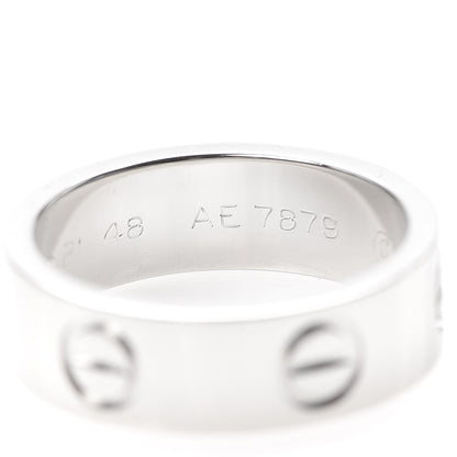 Cartier Platinum 5.5mm LOVE Ring 48 4.5 5 of 6