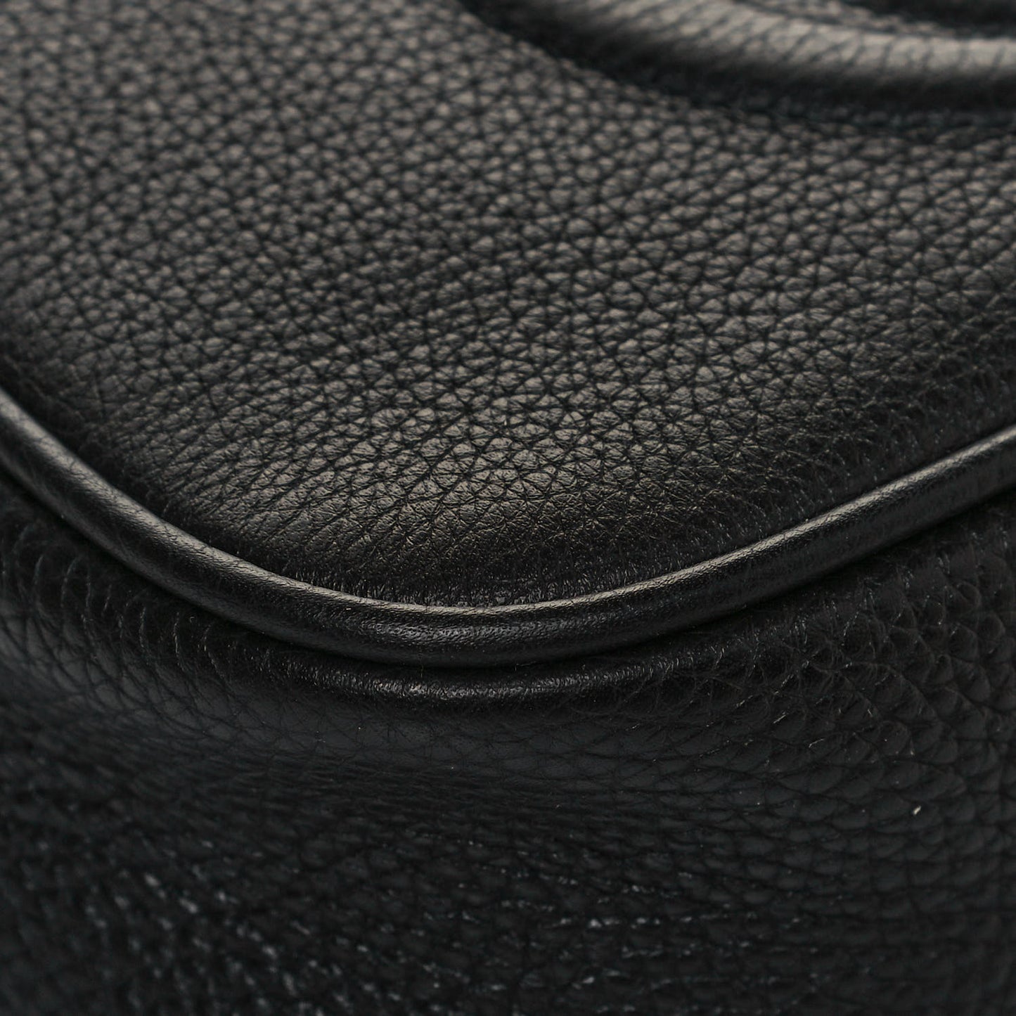 Pebbled Calfskin Mini Soho Disco Bag Black
