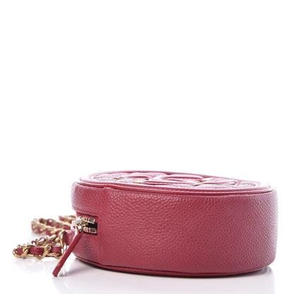 Chanel Caviar Quilted Round Filigree Crossbody Red 4 of 8