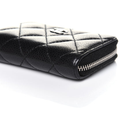 Chanel Caviar Quilted Zip Coin Purse Black 10 of 14
