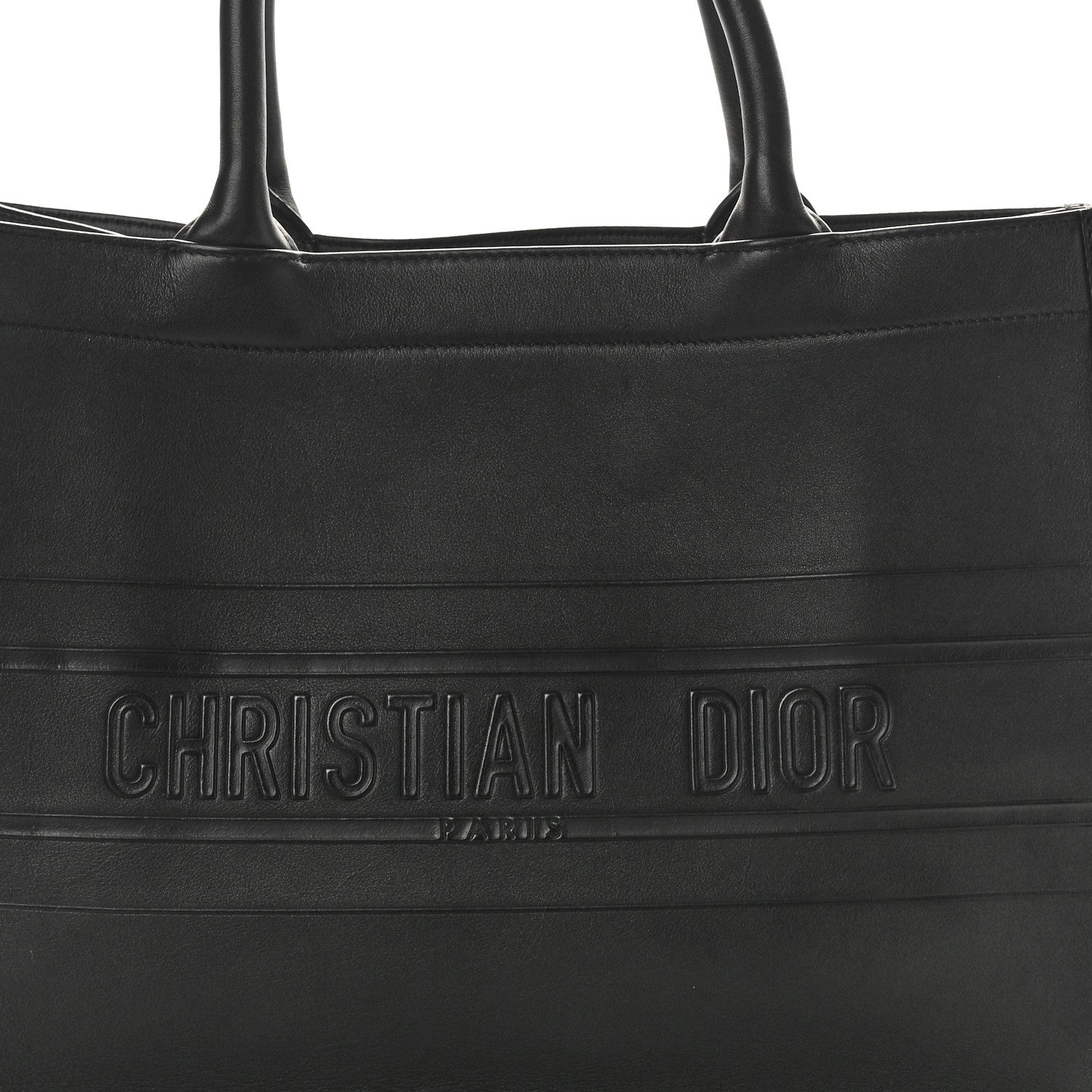 Christian Dior Calfskin Embossed Medium Book Tote Black 8 of 10