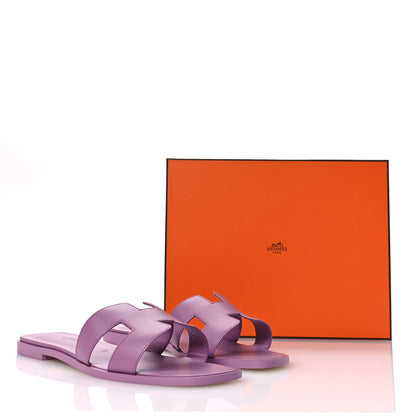 Hermes Calfskin Oran Sandals 40 Bruyère 9 of 9