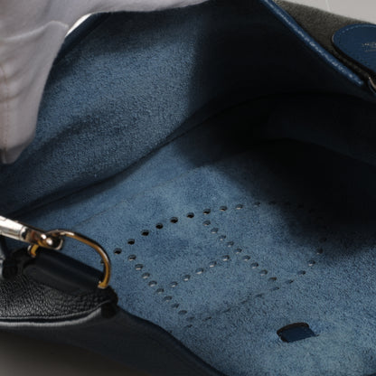 Hermes Taurillon Clemence Evelyne III PM Bleu Thalassa 7 of 7