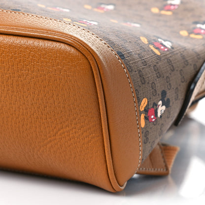 Gucci X DISNEY Mini Vintage GG Supreme Monogram Mickey Mouse Small Dome Backpack Beige Vintage Sun Oil 9 of 9