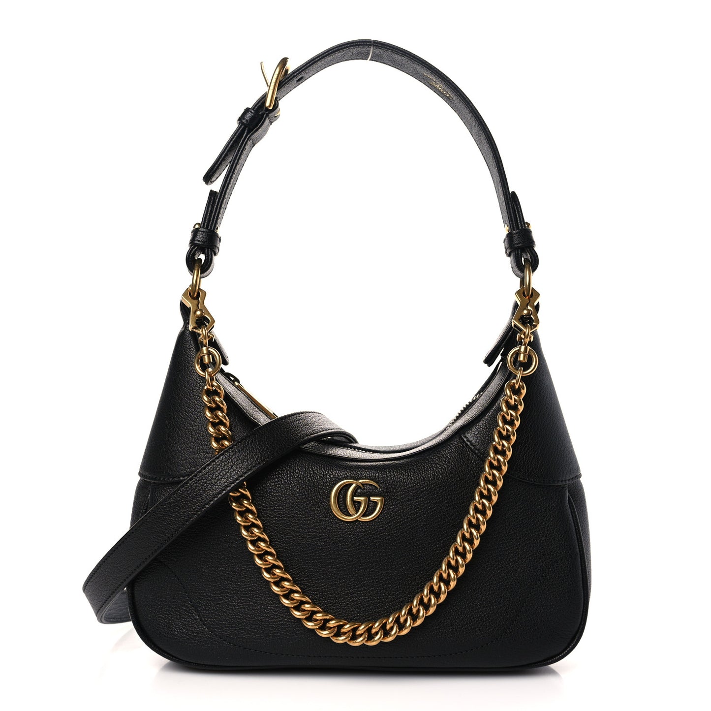 Goatskin Small Aphrodite Shoulder Bag Black