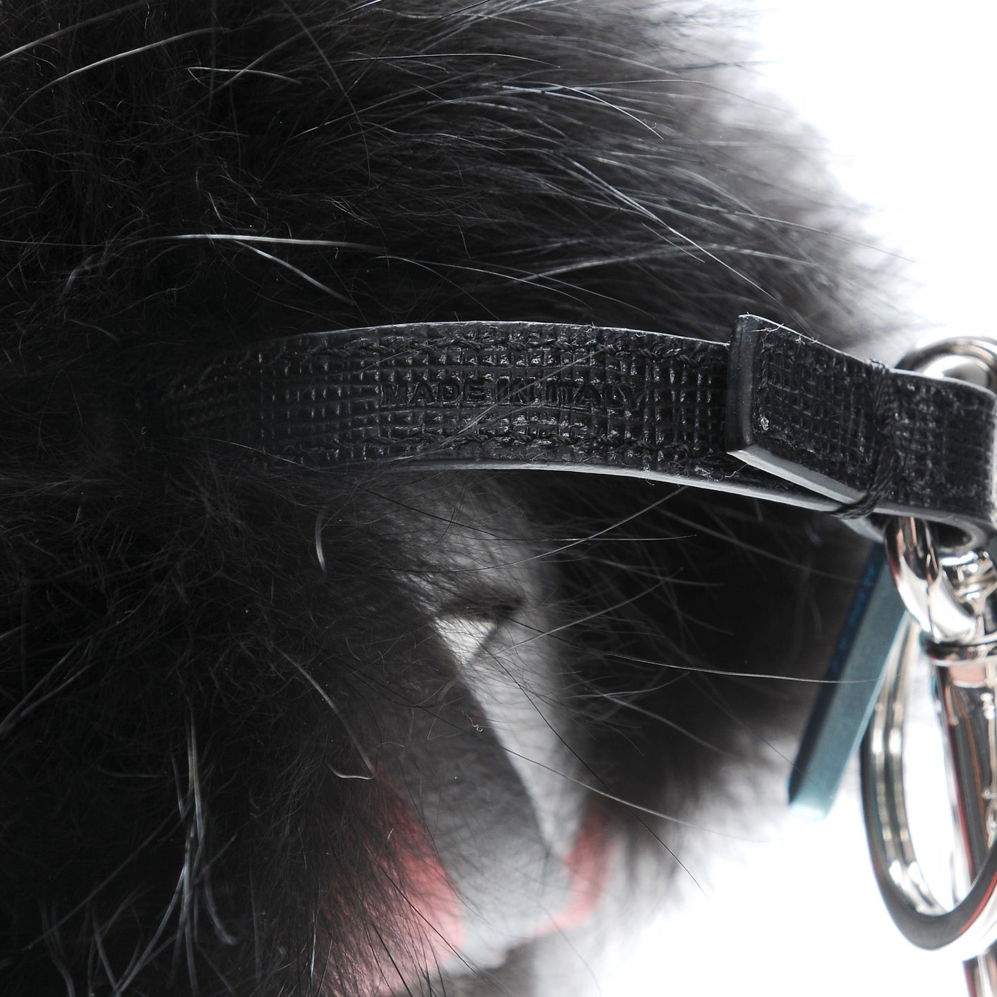 Vitello Elite Fox Goat Fur Igor Monster Bag Bug Cube Charm Rosso Black White