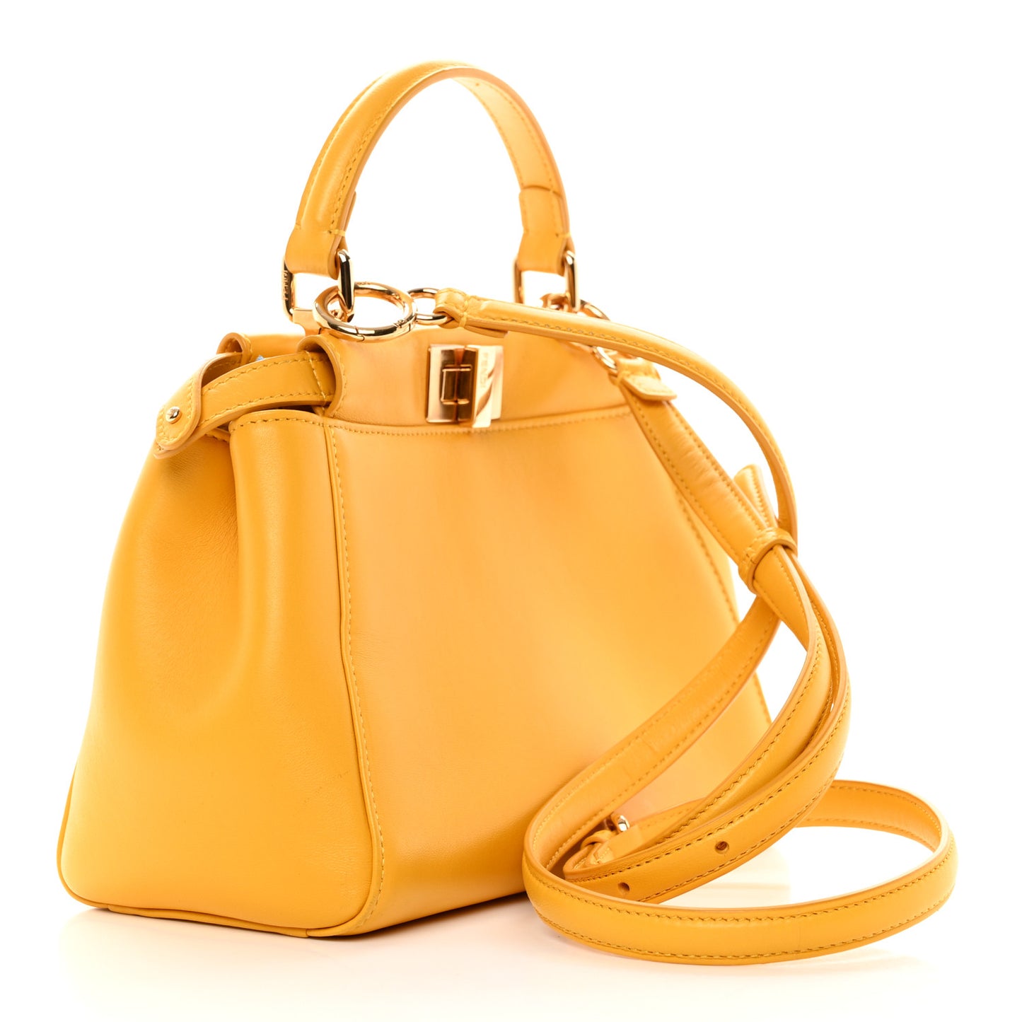 Nappa Stacked Bar Mini Peekaboo Iconic Satchel Mimosa