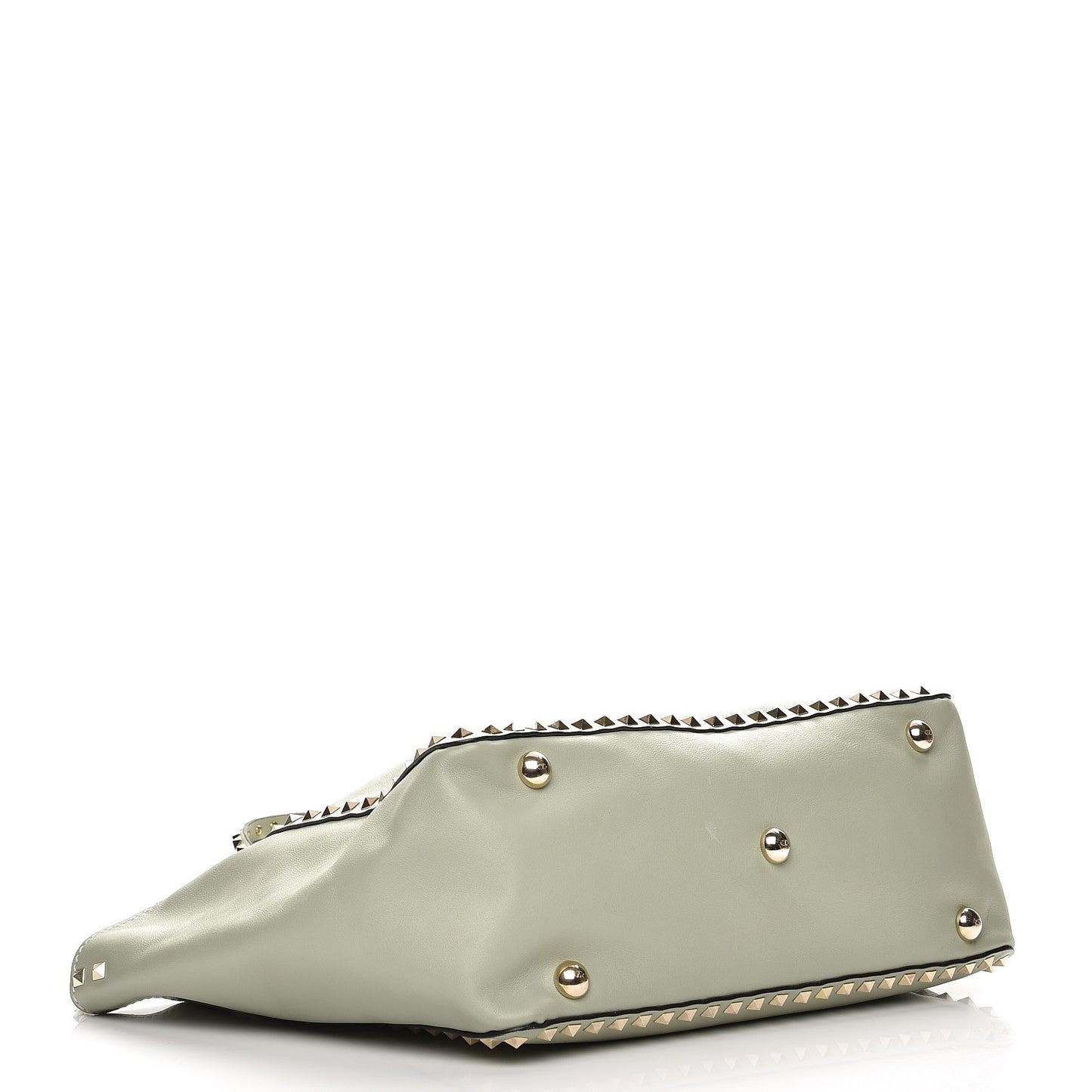 Vitello Medium Rockstud Tote Green Tea Sorbet