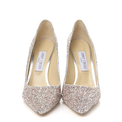 Jimmy Choo Coarse Glitter Romy 100 Pumps 40 Ballet Pink 2 of 9