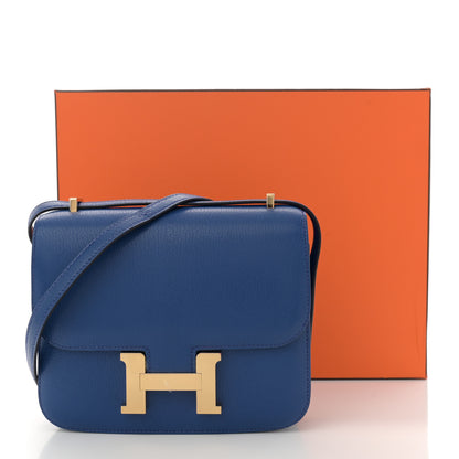 Hermes Chevre Mysore Constance 18 Bleu France 11 of 11