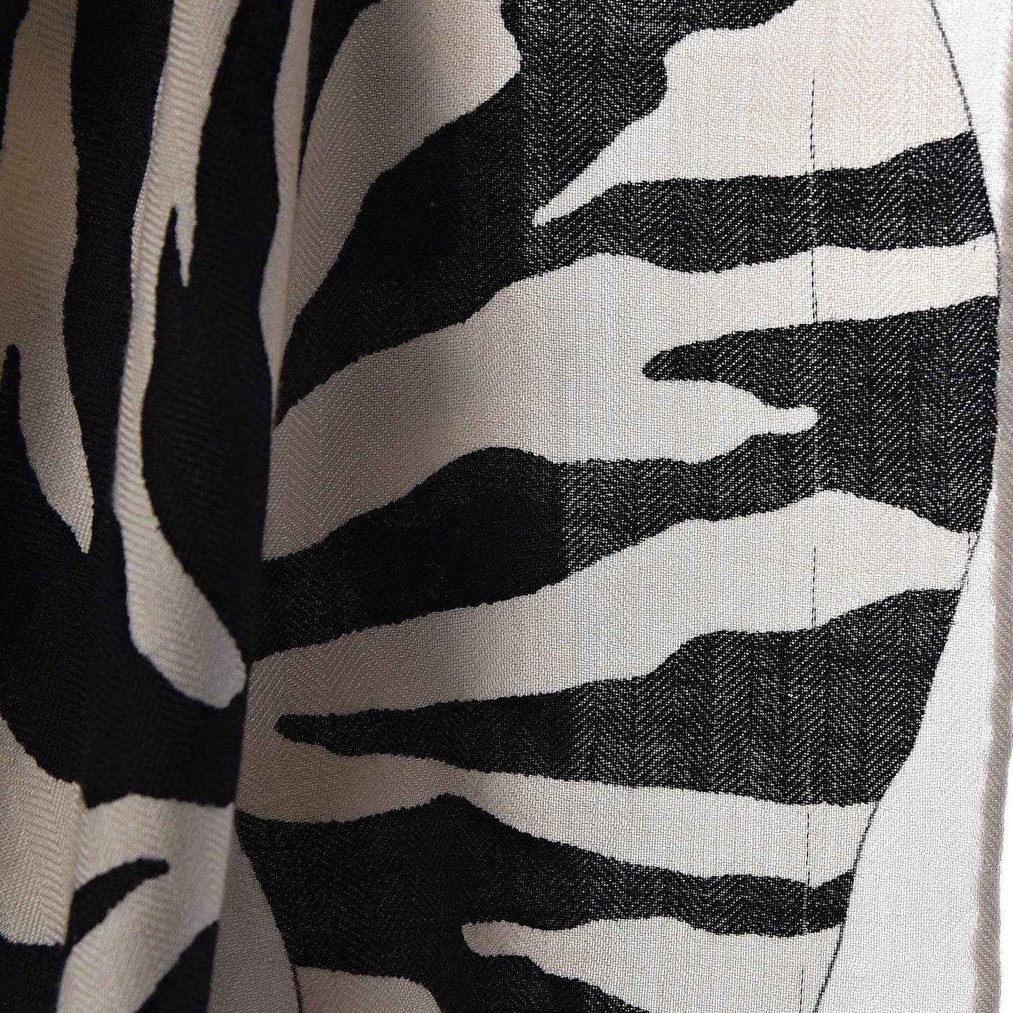Cashmere Silk Zebra Pegasus Shawl 140 White Black Naturel