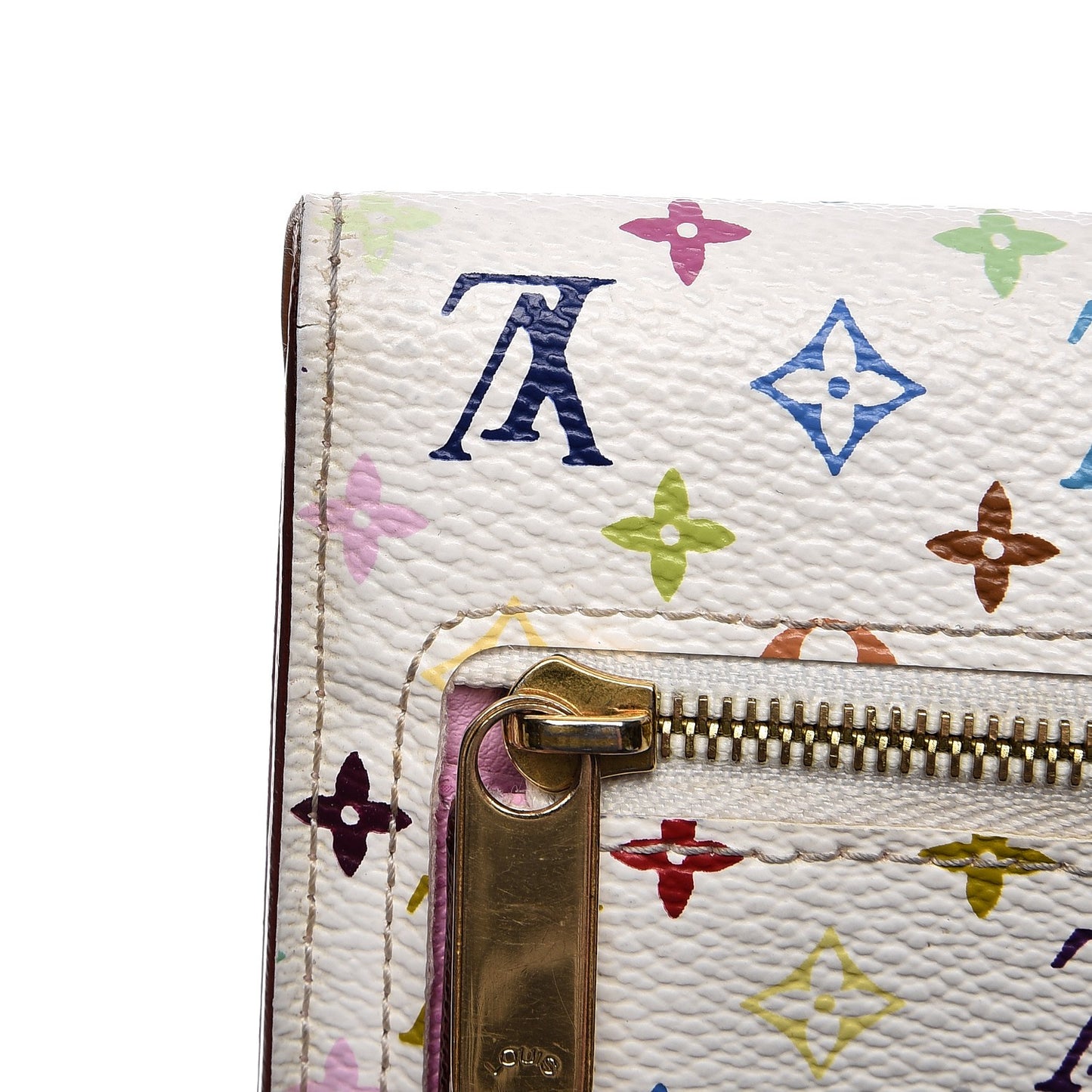 Monogram Multicolor Eugenie Wallet White Litchi