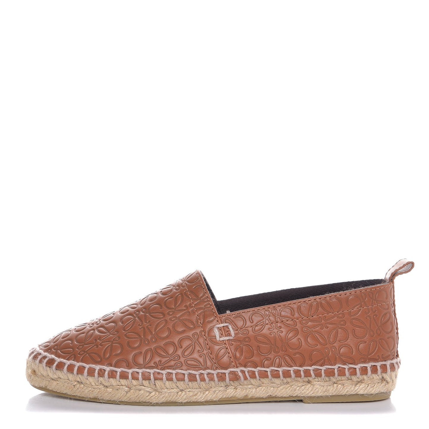 Calfskin Embossed Repeat Espadrilles 36 Tan