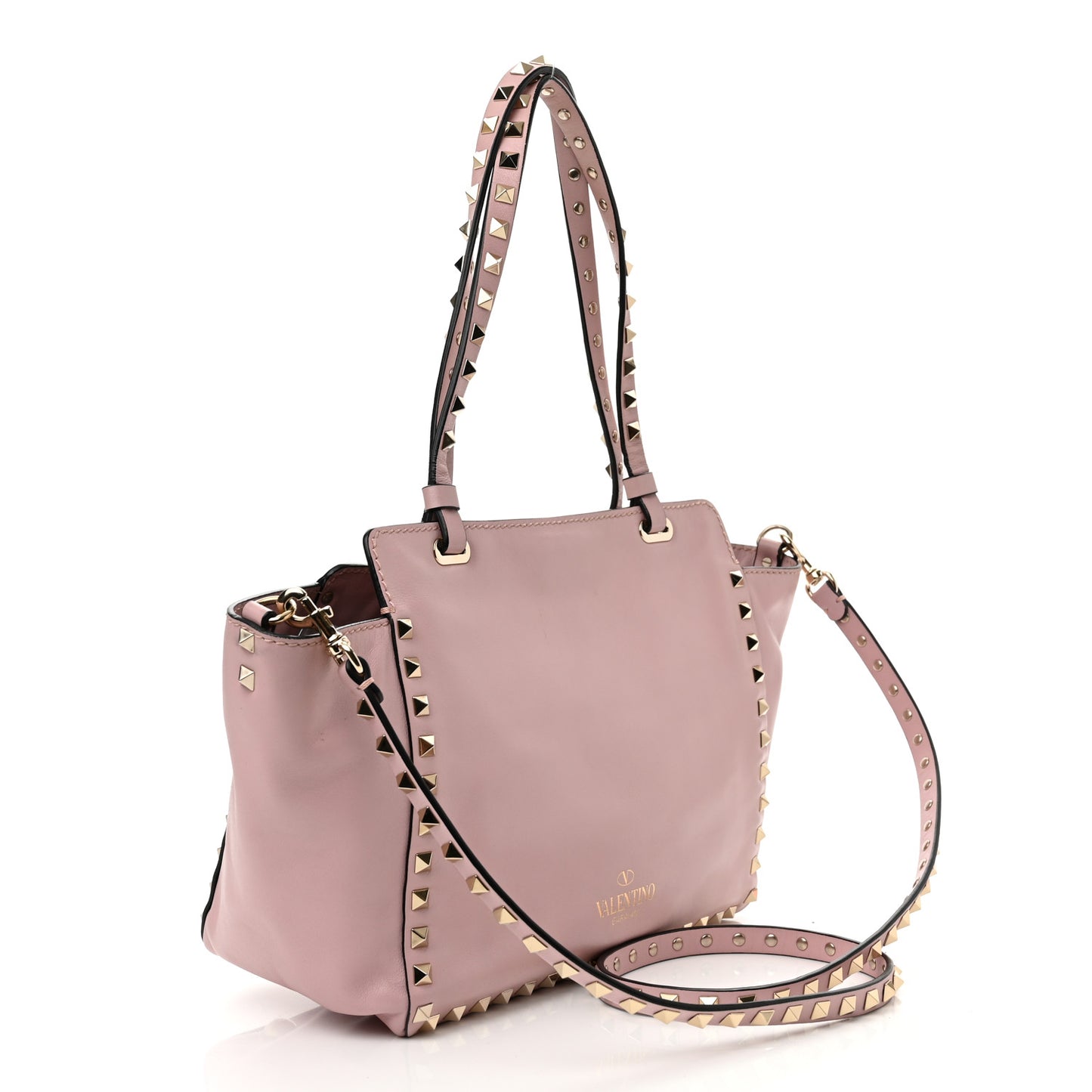 Vitello Small Rockstud Tote Water Rose