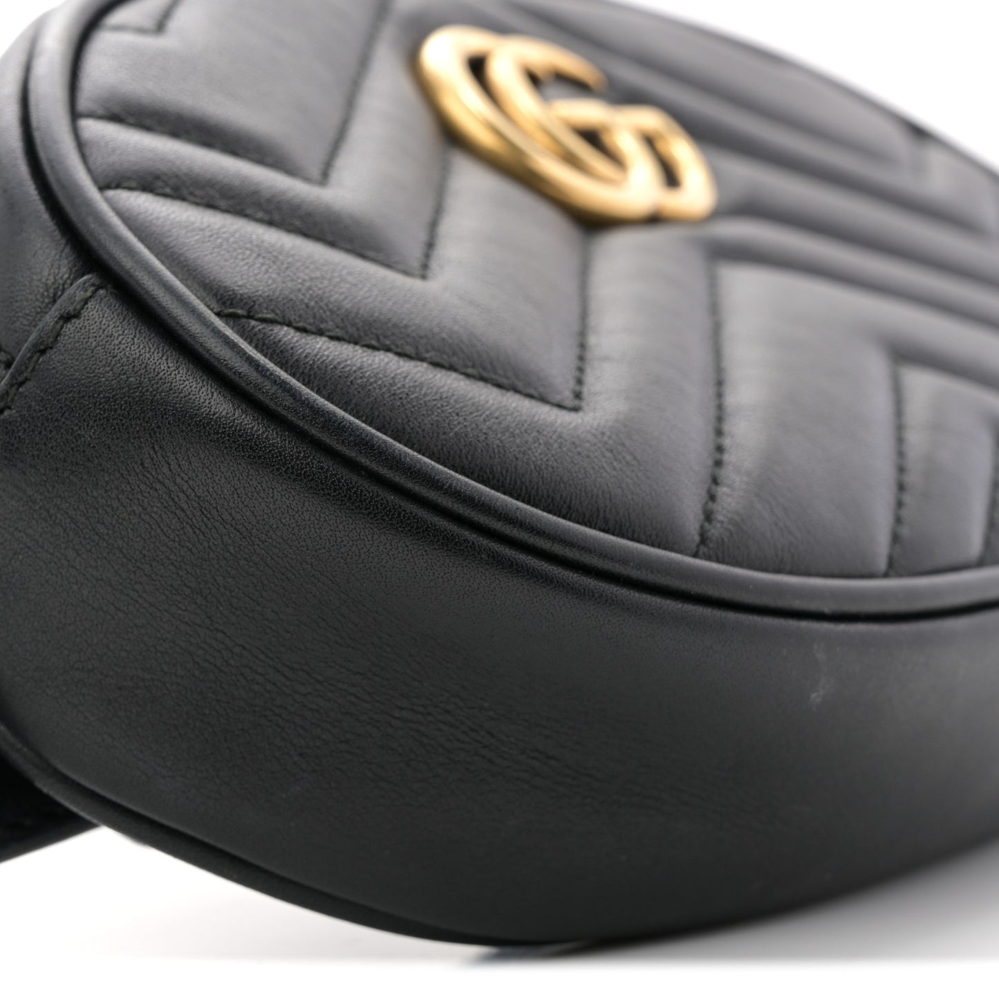 Calfskin Matelasse GG Marmont Belt Bag 85 34 Black