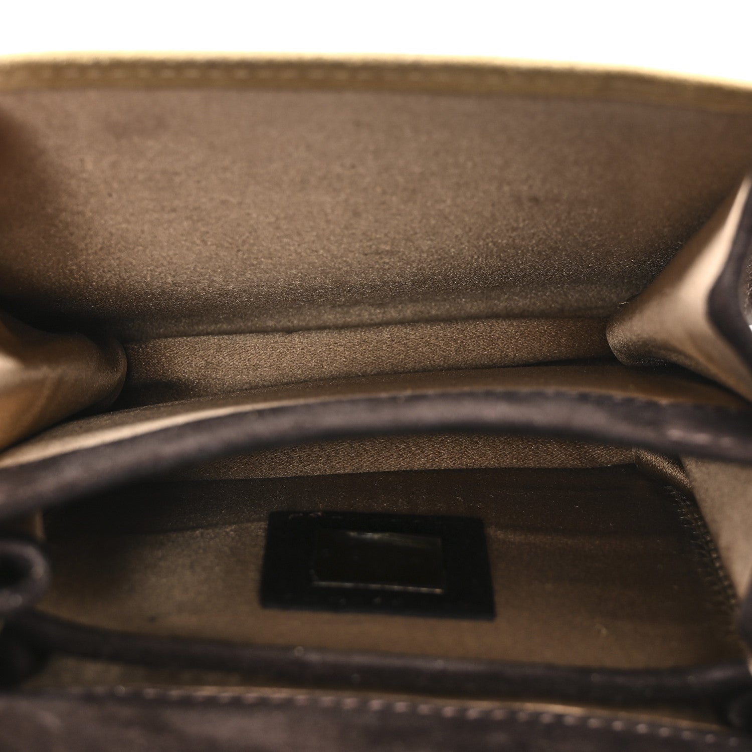 Fendi Suede Bicolor Mini Front Buckle Crossbody Bag Brown 5 of 9