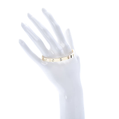 Cartier 18K Yellow Gold 1 Diamond LOVE Cuff Bracelet 17 2 of 5