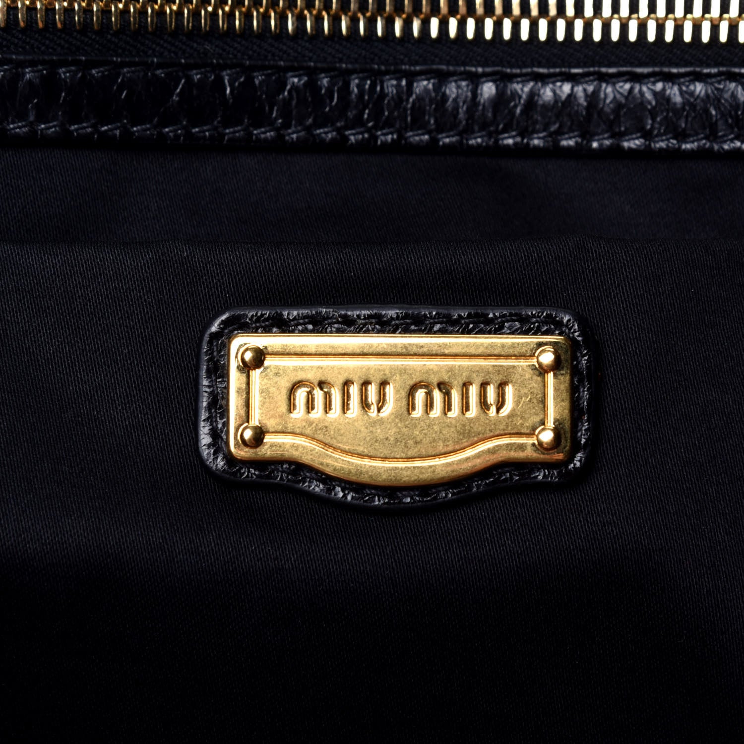Miu Miu Vitello Shine Tote Black 6 of 10