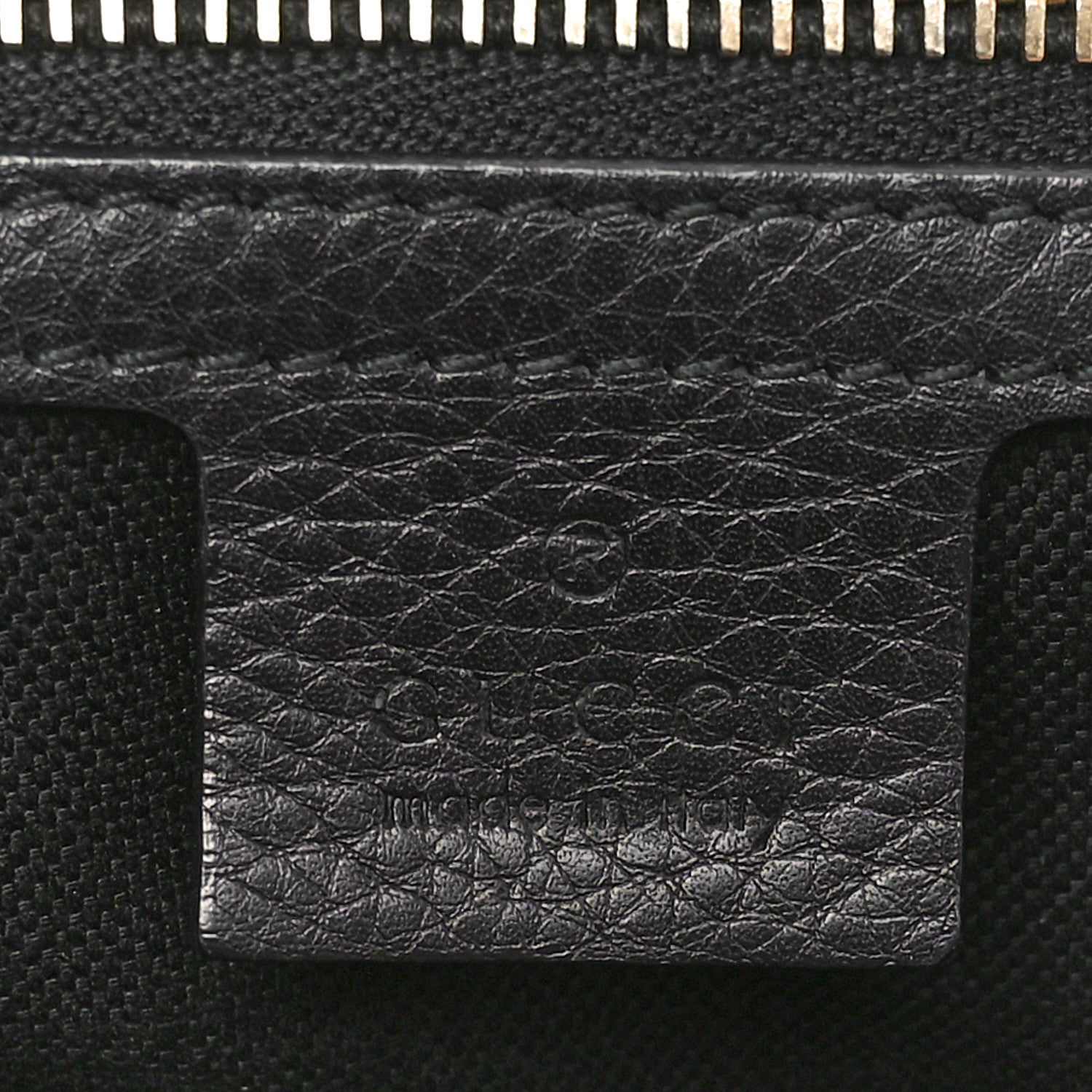 Gucci Pebbled Calfskin Medium Bamboo Shopper Tote Black 6 of 10