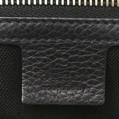 Gucci Pebbled Calfskin Medium Bamboo Shopper Tote Black 6 of 10