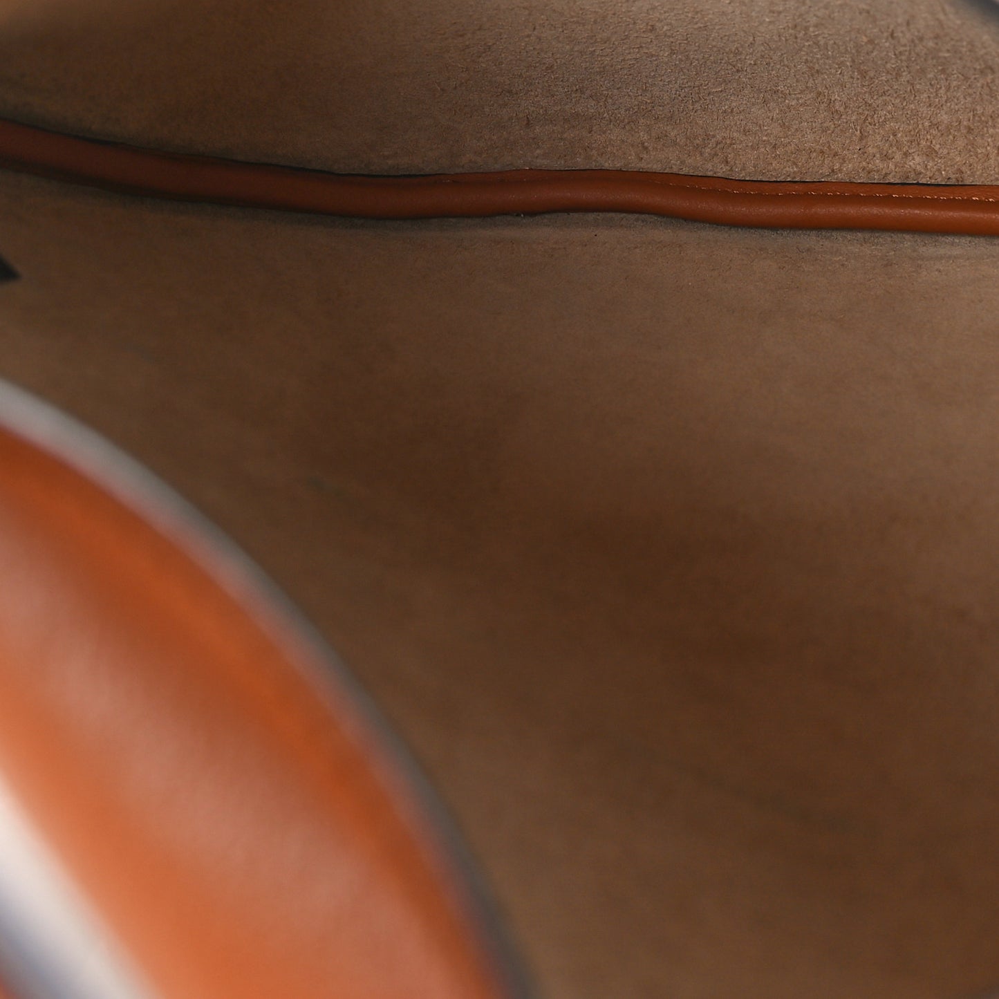 Vitello Grace Suede Small Croissant Hobo Brandy