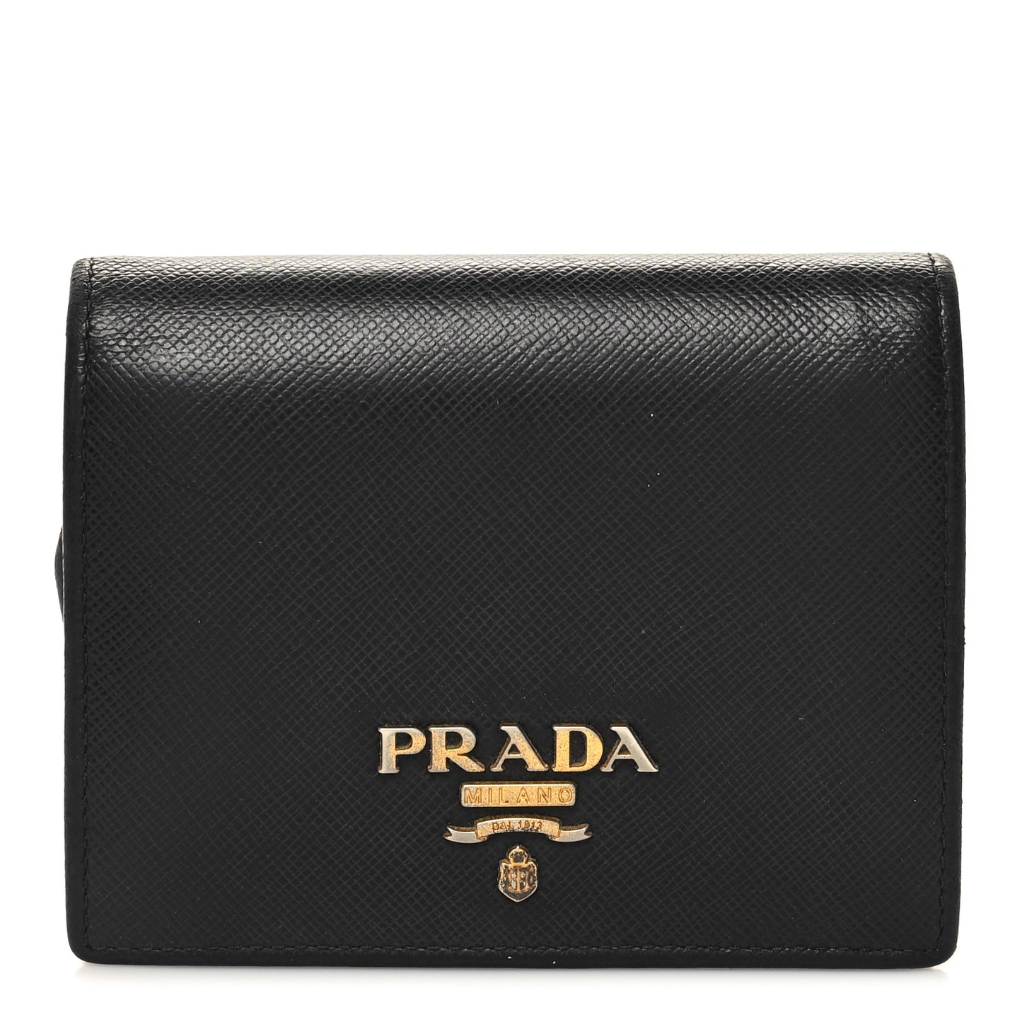 Saffiano Metal Bi-Fold Wallet Black