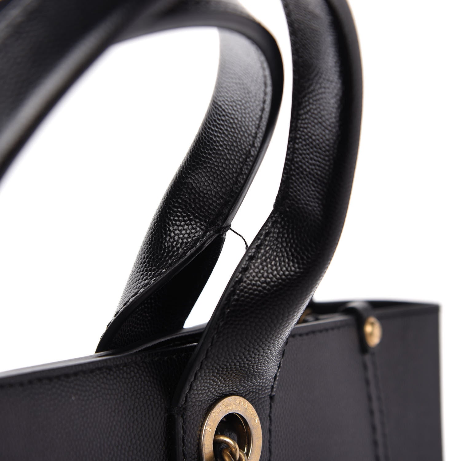 Chanel Caviar Small Studded Deauville Tote Black 12 of 13