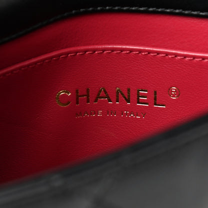 Chanel Lambskin Enamel Quilted Mini Pending CC Square Flap Black 6 of 11