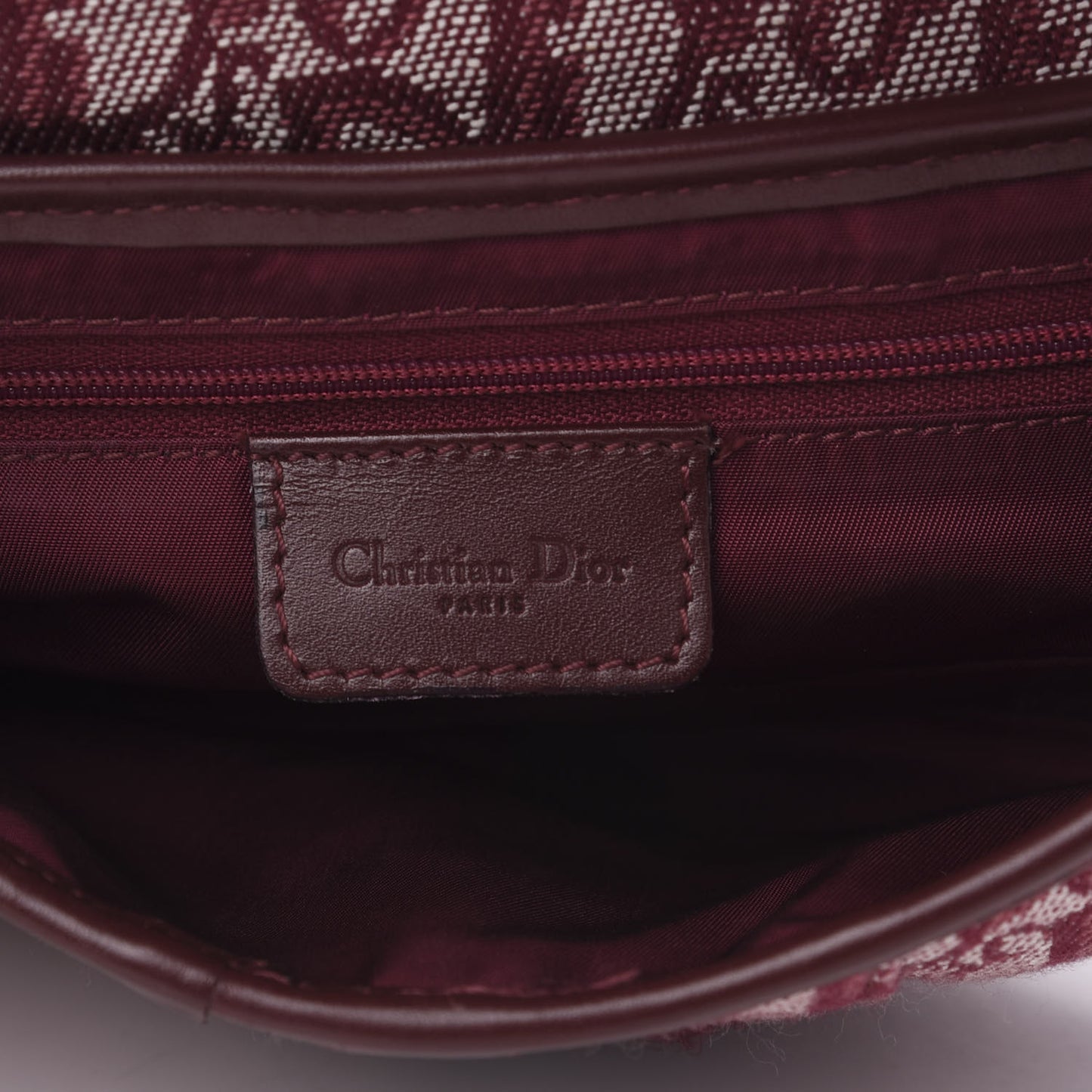Monogram Saddle Bag Burgundy