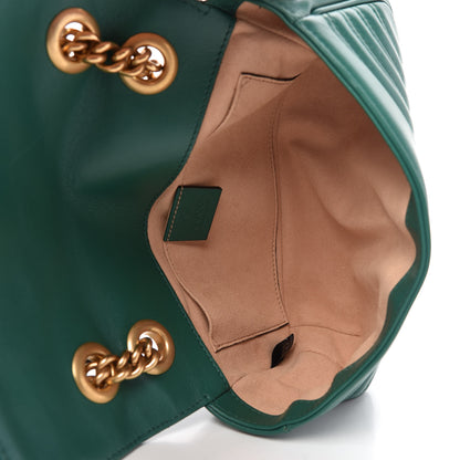 Gucci Calfskin Matelasse Mini GG Marmont Shoulder Bag Emerald Green 5 of 9