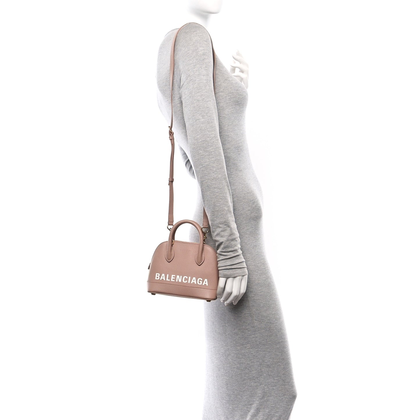 Grained Calfskin XXS Ville Top Handle Bag Beige Tapioca