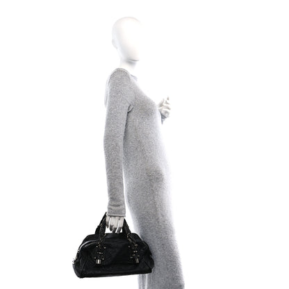 Chanel Distressed Lambskin Lady Braid Bowler Black 3 of 13