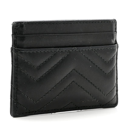 Gucci Calfskin Matelasse GG Marmont Card Holder Black 3 of 8