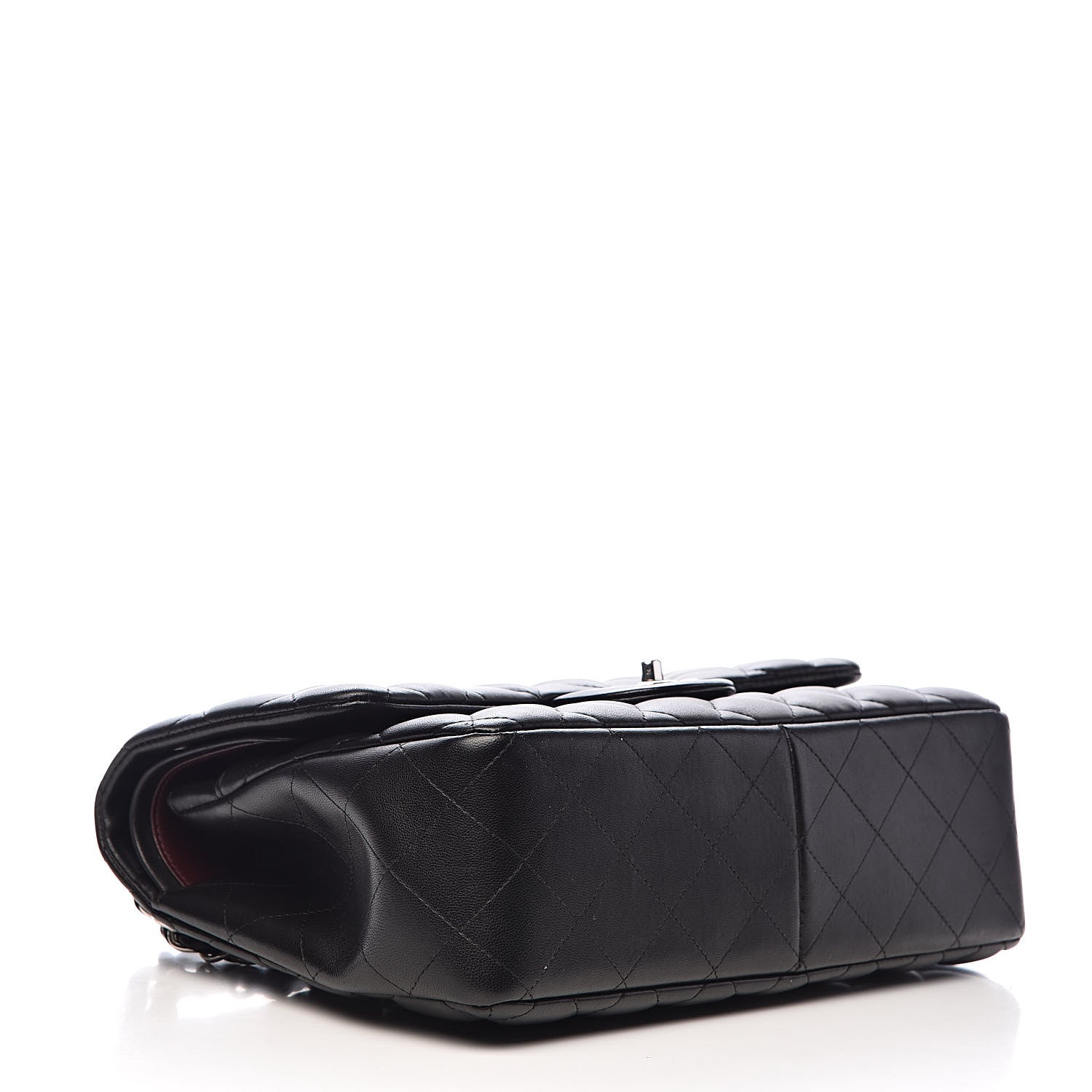 Chanel Lambskin Quilted Jumbo Double Flap Black 4 of 12