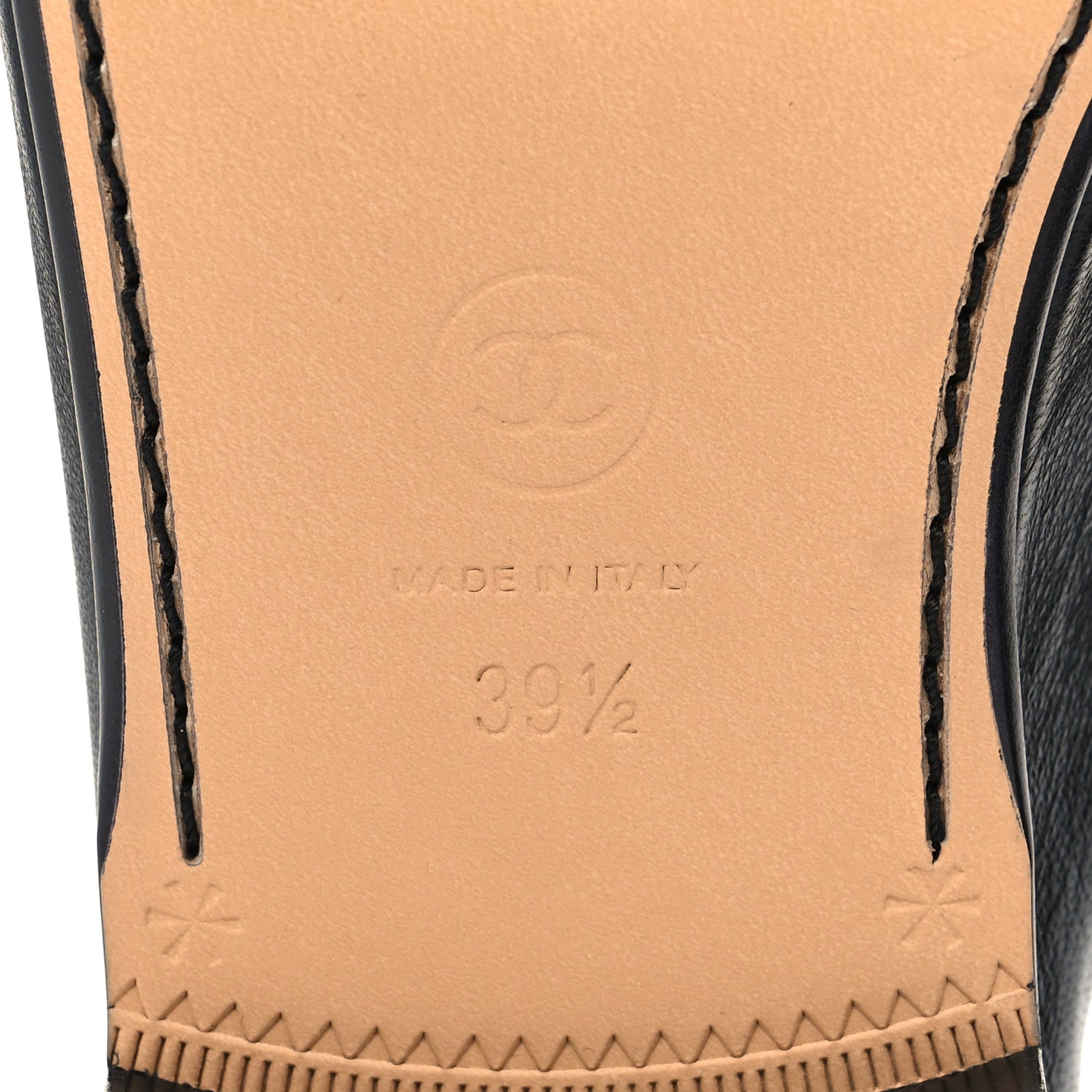 Chanel Lambskin CC Mocassin Loafers 39.5 Black 7 of 8