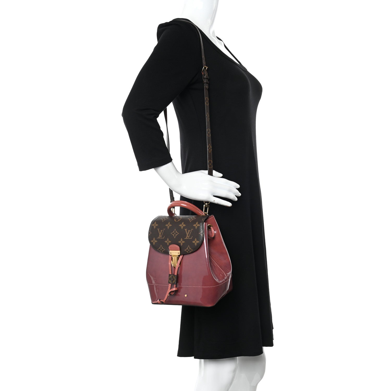 Louis Vuitton Patent Monogram Hot Springs Backpack Vieux Rose 2 of 10